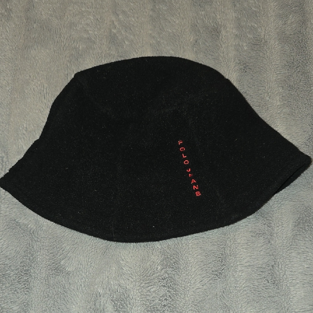Polo Jeans Company Black Bucket Style Hat Red Text Polo Jeans OS